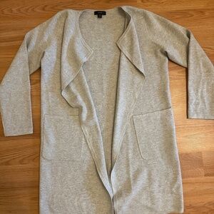 J.Crew Juliette collarless sweater-blazer, grey, size XS